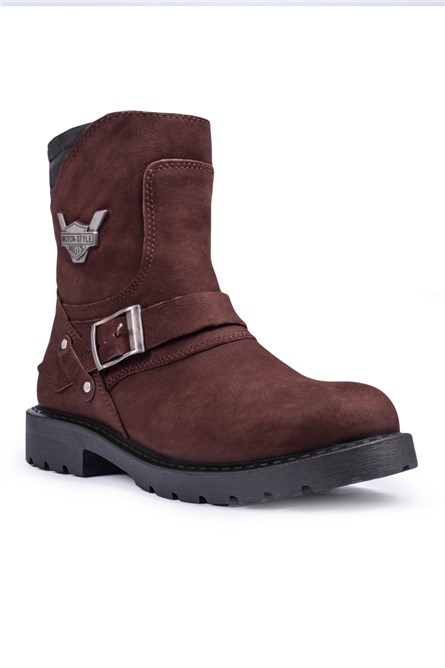 Marwells Men's Natural Nubuck Boots - Dark Brown 20210835699