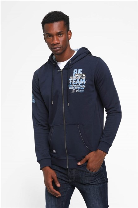 Men's zipped hoodie 64505 - Dark blue 987817 #266796