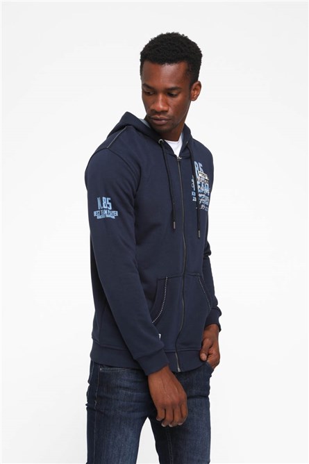 Men's zipped hoodie 64505 - Dark blue 987817 #266796
