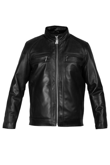 Men's Real Leather Jacket - Black #2021106