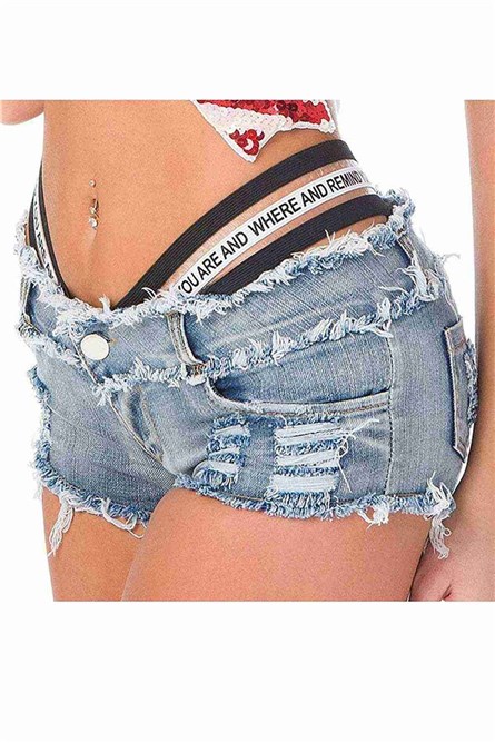 Women's mini denim shorts # 311105