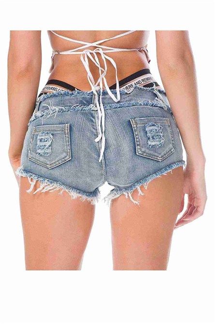 Women's mini denim shorts # 311105