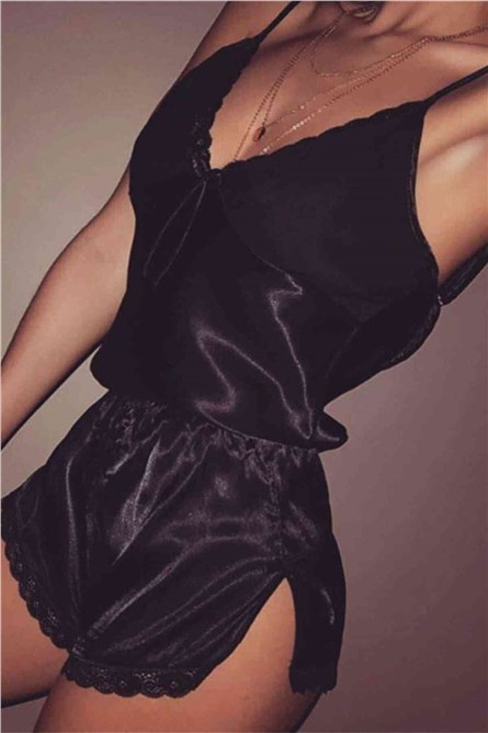 Lace pajamas - Black # 310366