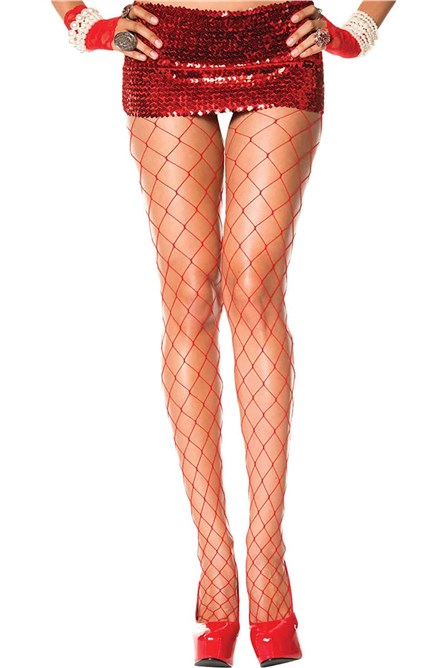Mesh tights - Red # 310297