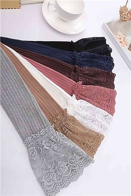 Garter socks - Gray # 310293
