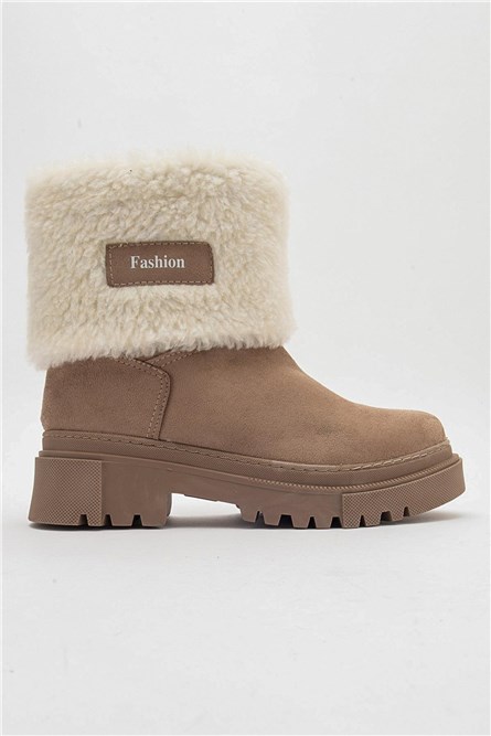 Women's Scrawl Suede Boots - Color Mink #406937