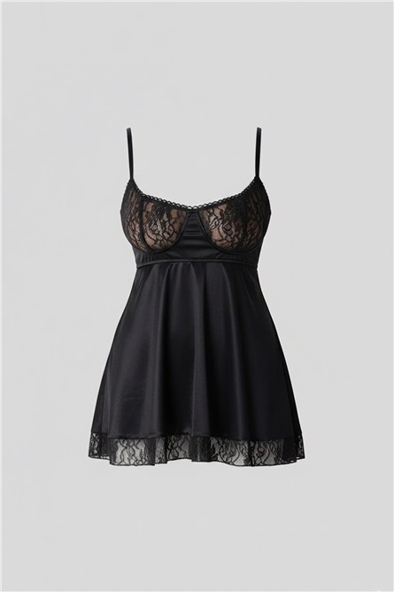 Lace Trim Babydoll Nightgown  #452348