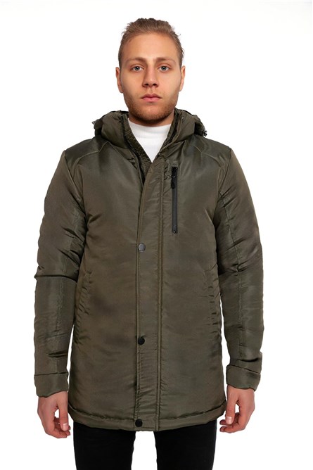 GPA-160 Men's Waterproof and Windproof Jacket with Detachable Hood - Khaki #409110