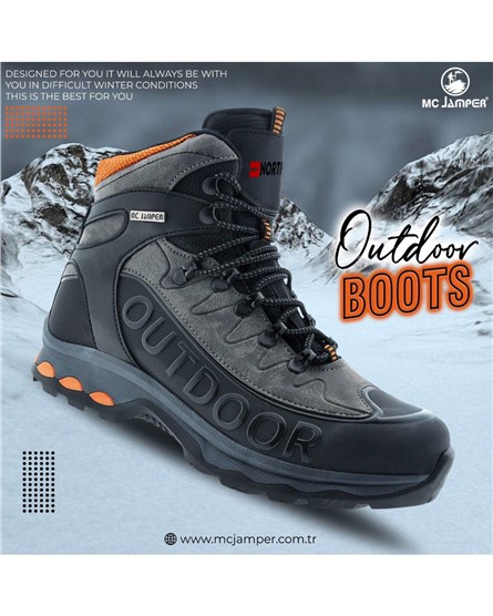 NORTHWAY Outdoor Mens Boots Black Gray 2335