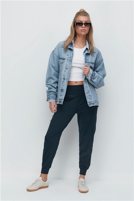High Waist Cuffed Jogger Sweatpants 811  #451236