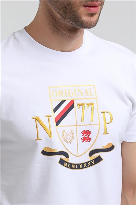 Men's Slim Fit T-Shirt 23SSM20313 - White #371427