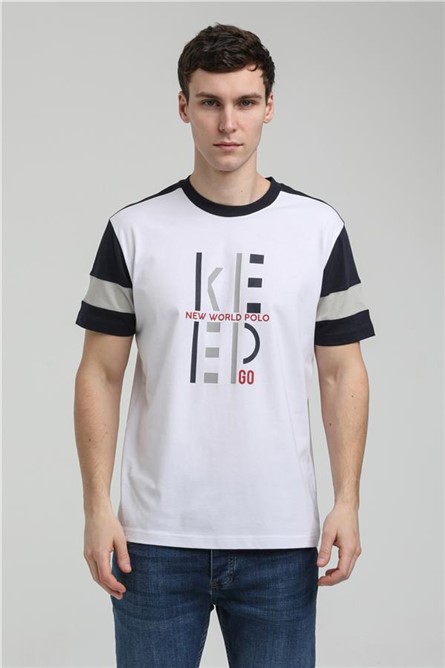 Men's Slim Fit T-Shirt 23SSM20323 - White #371378