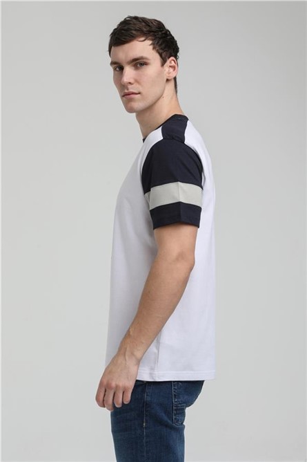 Men's Slim Fit T-Shirt 23SSM20323 - White #371378