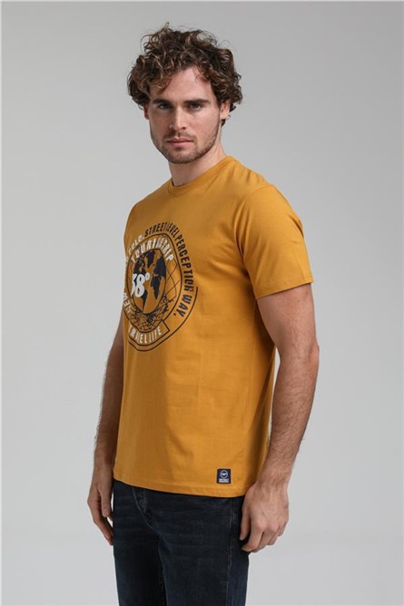 Men's T-Shirt 23SSM20292 - Mustard Color #371548