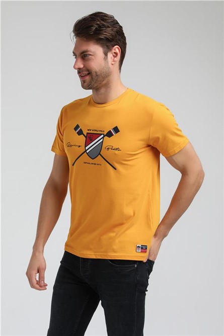 Men's T-Shirt 23SSM20351 - Mustard Color #371615