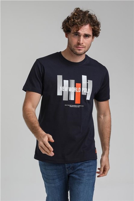 Men's Regular Fit T-Shirt 23SSM20307 - Dark Blue #371466
