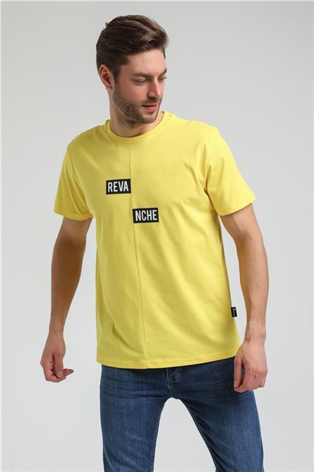 Men's Slim Fit T-Shirt 23SSM20289 - Yellow #371567