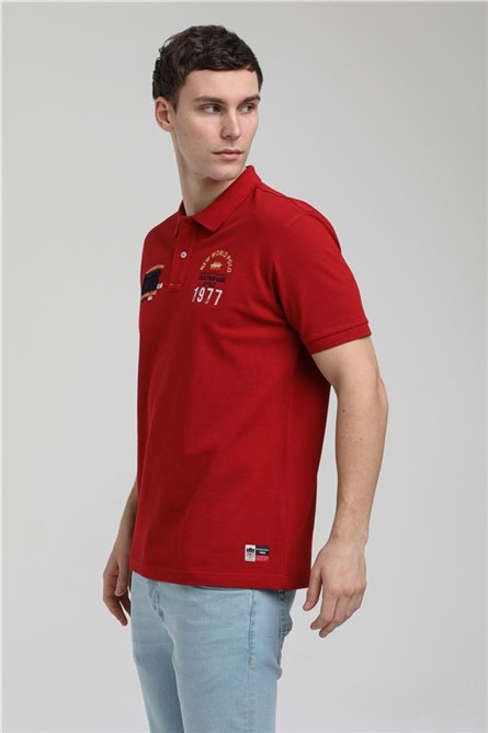 Men's Collar T-Shirt 23SSM10256 - Red #371650
