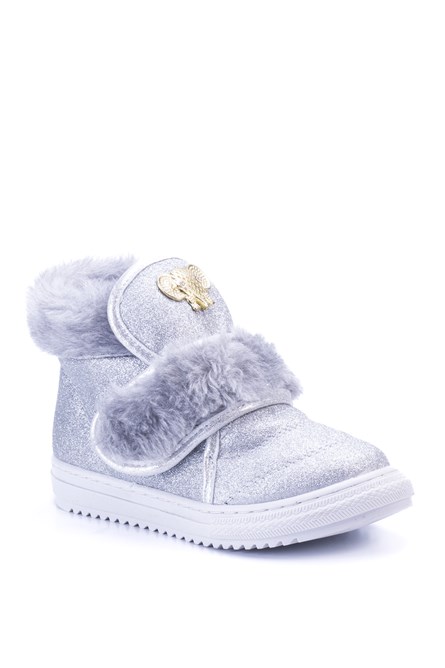 Детски боти с велкро закопчаване 94 - Сребристи #393517