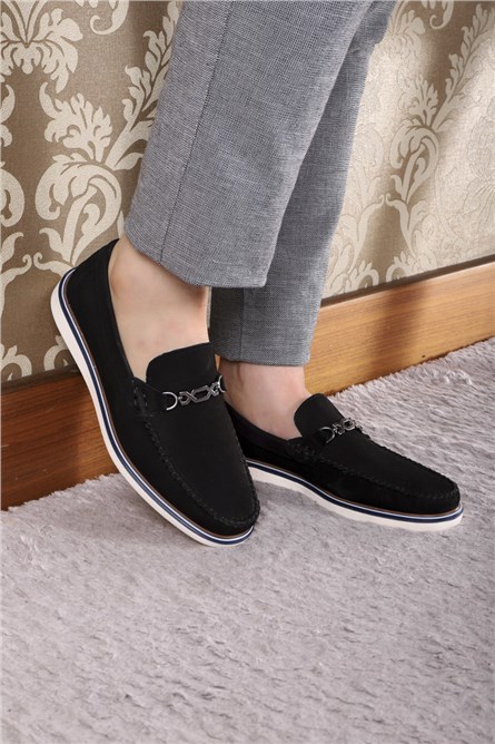  GERARDINO Men's Classic Nubuck Shoes Black 9850