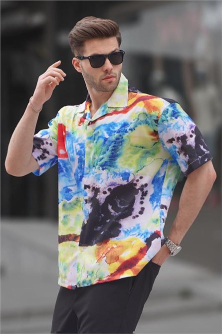 Men's Short Sleeve Shirt 5601 - Multicolor #395173