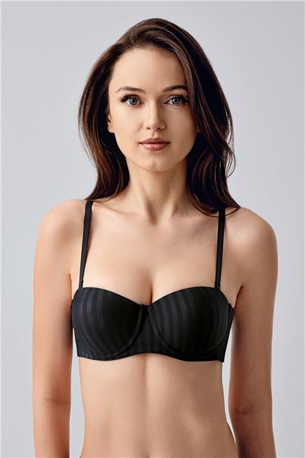 Non-Padded Strapless Bra - Lightweight Underwired Support Brassiere - Style C17051  #452344