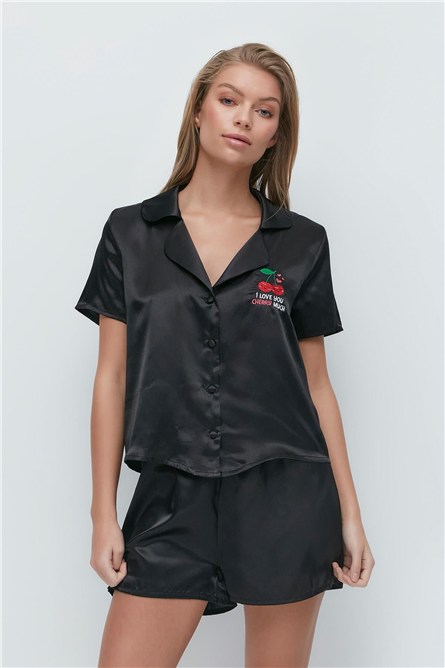 Satin Short Pyjama Set 033  #451262