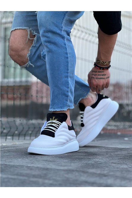 Men's Casual Shoes WG094 - White with Black #385369