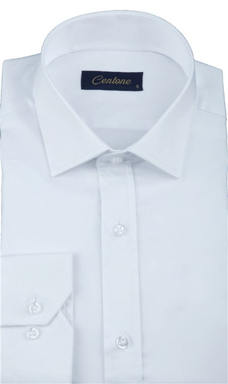 Мъжка риза с дълъг ръкав - Бяла #268413