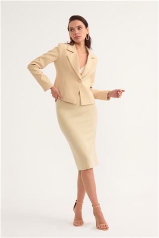 Sateen Women's Skirt - Light Beige #320841