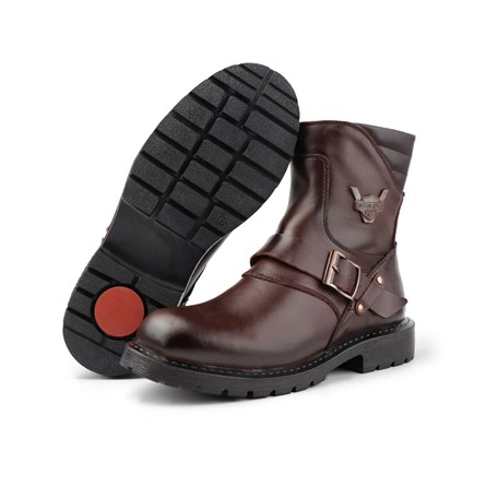 Ducavelli Men's Genuine Leather Boots - Brown 
