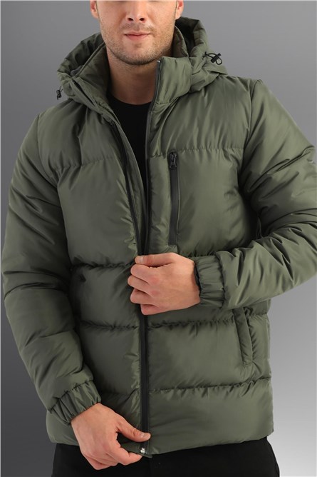 Мъжко водонепромокаемо и ветроустойчиво яке със сваляща се качулка DDM-4 - Зелено #408225