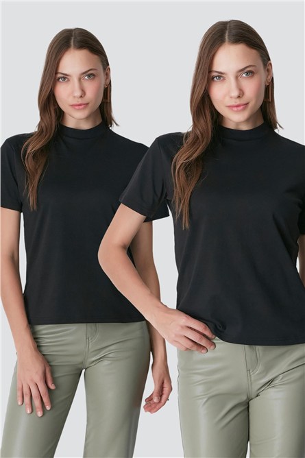 Crew Neck Short Sleeve 2-Pack Basic T-Shirt 957  #451406