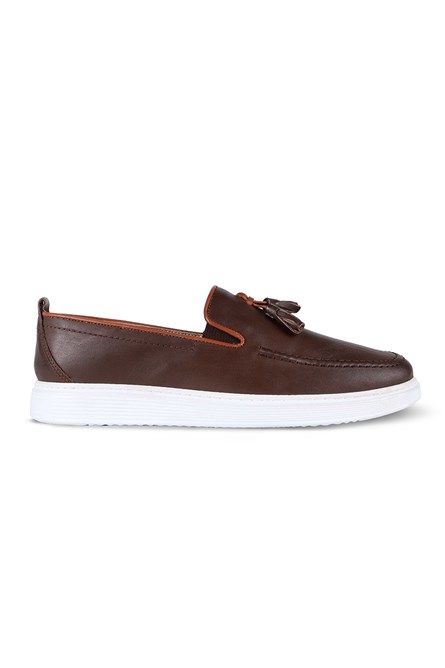 Ducavelli Fringe Men's Leather Shoes Brown 1804