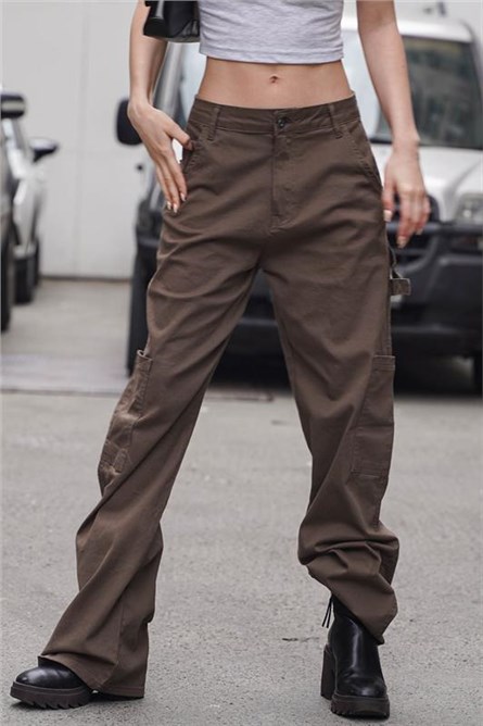 Women's Cargo Pants MG1601 - Brown #395236