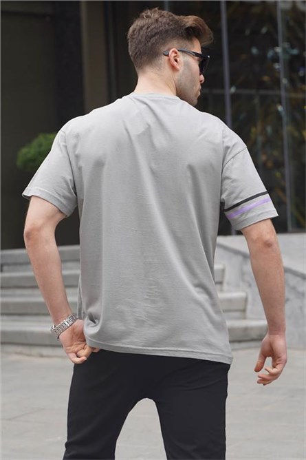 Men's Regular Fit T-Shirt 6087 - Gray #394833