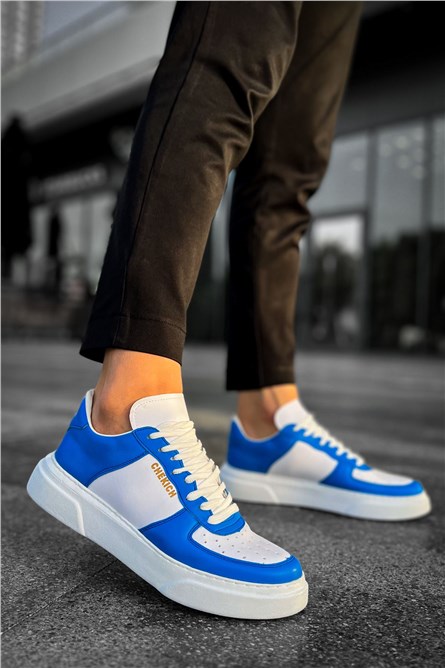 CH087 FBT Men's Sports Shoes - White with Blue #410346
