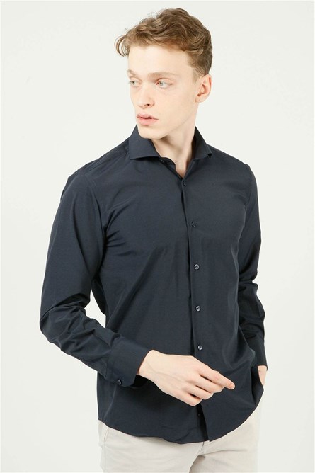 Men's Regular Fit Shirt - Navy Blue #323793