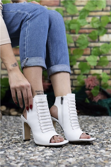 Women's high heel shoes 0012903 - White #325663