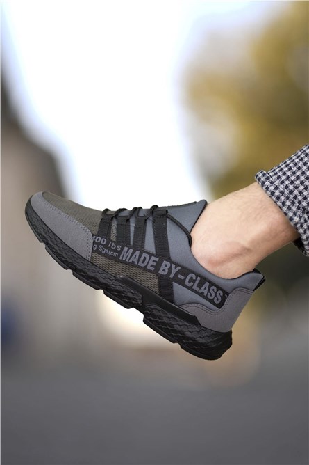 Мъжки спортни обувки 0012SANTO - Тъмносиви #325321