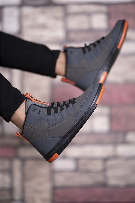 Men's boots 00122262 - Gray with Orange # 326135