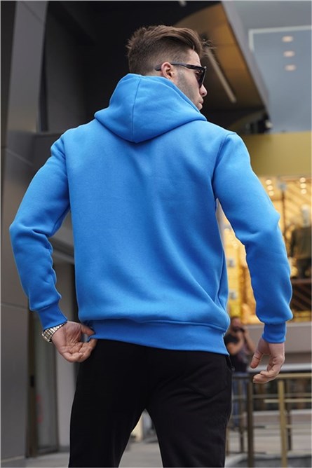 Men's Regular Fit Hoodie 6033 - Bright Blue #362887