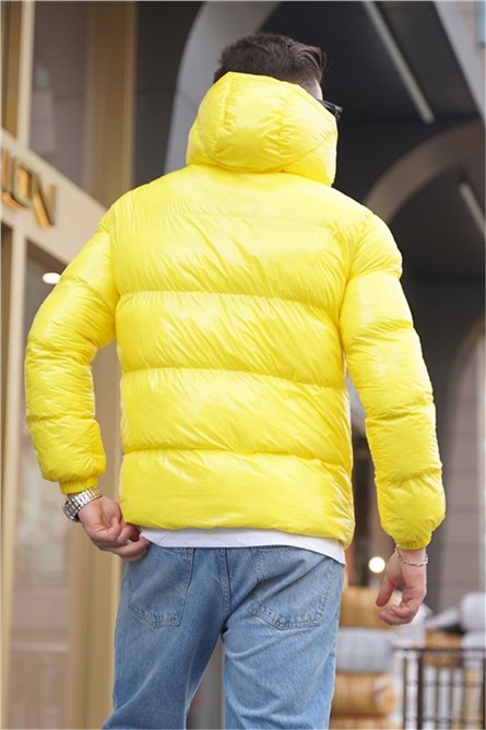 Men's Jacket with Outer Pockets and Hood 5994 - Yellow #361920