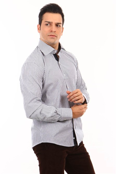 Centone Men's Shirt - Grey #12010