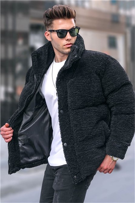 Men's plush jacket 5698 - Black #332517