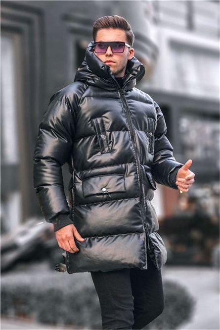 Men's Long Jacket 6308 - Black #362288