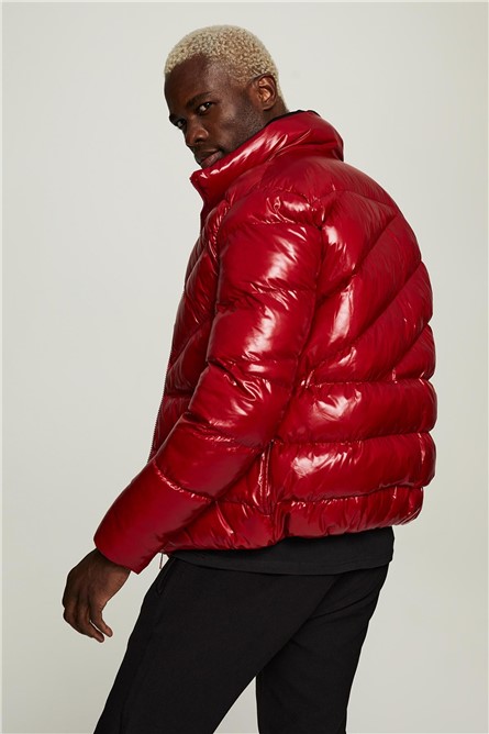 Men's Slim Fit Jacket - Red #363550