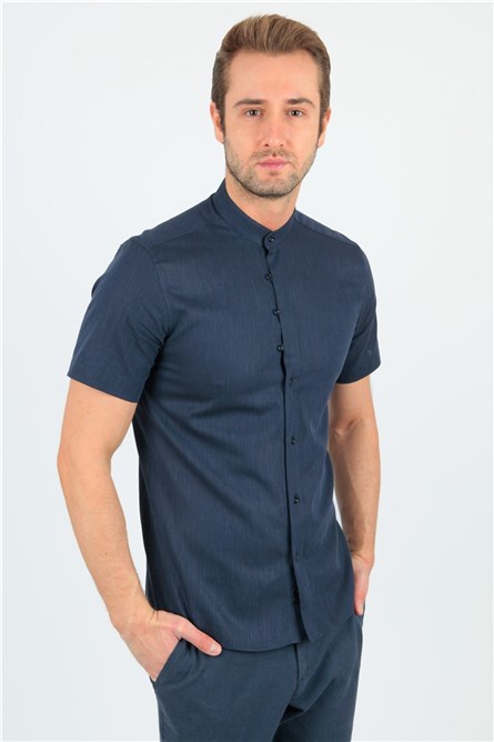Centone Men's Shirt - Navy Blue #268717