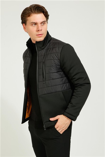 Men's Short Slim Fit Jacket - Black #363545