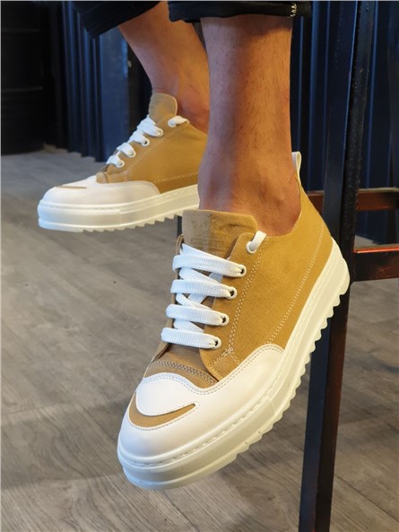Men's Lace Up Shoes SLW-021 - Dark Beige #371346